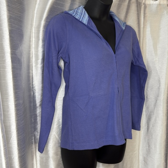 Sport Savvy NWT QVC Style Women’s Small Full Zip Purple Long Sleeve Hoodie Top - Picture 3 of 7